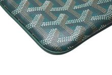 Load image into Gallery viewer, 新品同様 GOYARD ゴヤール セナ ミニ ポーチ SENAT2MINTY09CL09P レザー PVC グリーン ヘリンボーン 中古 4c073545