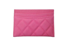 Load image into Gallery viewer, 新品同様 CHANEL シャネル カードケース 名刺入れ ココマーク 20番台 ソフトキャビアスキン ピンク シルバー金具 中古 4c073548