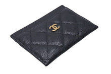 Load image into Gallery viewer, 極美品 CHANEL シャネル マトラッセ カードケース 名刺入れ 18番台 キャビアスキン ブラック ゴールド金具 中古 4c073549