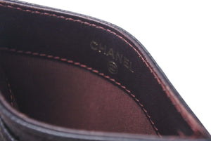 極美品 CHANEL シャネル マトラッセ カードケース 名刺入れ 18番台 キャビアスキン ブラック ゴールド金具 中古 4c073549