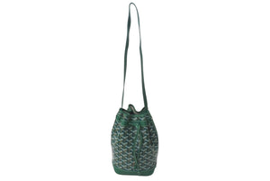 新品未使用 GOYARD ゴヤール プティフロ バケット バッグ グリーン ショルダーバッグ PVC レザー PEFLOTPMLTY09CL09P 中古 4c073550