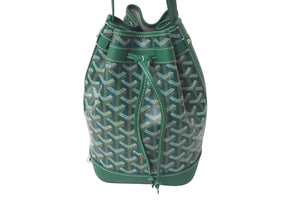 新品未使用 GOYARD ゴヤール プティフロ バケット バッグ グリーン ショルダーバッグ PVC レザー PEFLOTPMLTY09CL09P 中古 4c073550