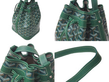 Load image into Gallery viewer, 新品未使用 GOYARD ゴヤール プティフロ バケット バッグ グリーン ショルダーバッグ PVC レザー PEFLOTPMLTY09CL09P 中古 4c073550