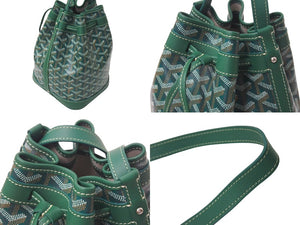 新品未使用 GOYARD ゴヤール プティフロ バケット バッグ グリーン ショルダーバッグ PVC レザー PEFLOTPMLTY09CL09P 中古 4c073550