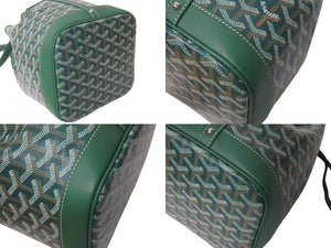 新品未使用 GOYARD ゴヤール プティフロ バケット バッグ グリーン ショルダーバッグ PVC レザー PEFLOTPMLTY09CL09P 中古 4c073550