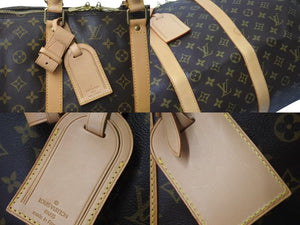極美品 LOUIS VUITTON ルイヴィトン キーポル55 ボストンバッグ M41424 モノグラム PVC レザー ブラウン 中古 4c073551