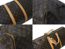Load image into Gallery viewer, 極美品 LOUIS VUITTON ルイヴィトン キーポル55 ボストンバッグ M41424 モノグラム PVC レザー ブラウン 中古 4c073551