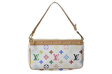 Load image into Gallery viewer, 極美品 LOUIS VUITTON ルイヴィトン モノグラム マルチカラー ポシェット アクセソワール アクセサリーポーチ M92649 村上隆 ホワイト 中古 4c073570