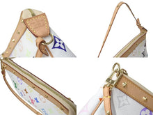 Load image into Gallery viewer, 極美品 LOUIS VUITTON ルイヴィトン モノグラム マルチカラー ポシェット アクセソワール アクセサリーポーチ M92649 村上隆 ホワイト 中古 4c073570