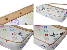 Load image into Gallery viewer, 極美品 LOUIS VUITTON ルイヴィトン モノグラム マルチカラー ポシェット アクセソワール アクセサリーポーチ M92649 村上隆 ホワイト 中古 4c073570