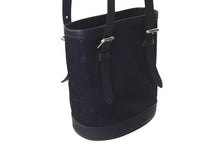 Load image into Gallery viewer, 極美品 LOUIS VUITTON ルイヴィトン リトルバケット ハンドバッグ M92144 モノグラム サテン レザー ブラック シルバー金具 中古 4c073573