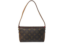 画像をギャラリービューアに読み込む, LOUIS VUITTON ルイヴィトン ハンドバッグ レシタル モノグラムキャンバス M51900 ゴールド金具 ブラウン 美品 中古 4c073575