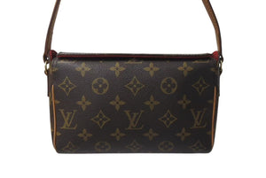 LOUIS VUITTON ルイヴィトン ハンドバッグ レシタル モノグラムキャンバス M51900 ゴールド金具 ブラウン 美品 中古 4c073575