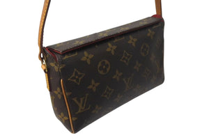 LOUIS VUITTON ルイヴィトン ハンドバッグ レシタル モノグラムキャンバス M51900 ゴールド金具 ブラウン 美品 中古 4c073575