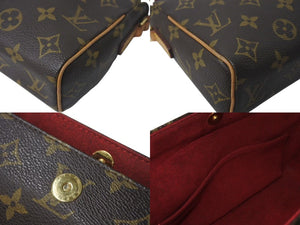 LOUIS VUITTON ルイヴィトン ハンドバッグ レシタル モノグラムキャンバス M51900 ゴールド金具 ブラウン 美品 中古 4c073575