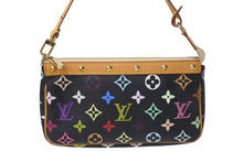Load image into Gallery viewer, LOUIS VUITTON ルイヴィトン ポシェット アクセソワール アクセサリーポーチ M92648 モノグラムマルチ 村上隆 ブラック 美品 中古 4c073577