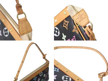 Load image into Gallery viewer, LOUIS VUITTON ルイヴィトン ポシェット アクセソワール アクセサリーポーチ M92648 モノグラムマルチ 村上隆 ブラック 美品 中古 4c073577