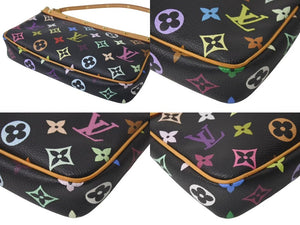 LOUIS VUITTON ルイヴィトン ポシェット アクセソワール アクセサリーポーチ M92648 モノグラムマルチ 村上隆 ブラック 美品 中古 4c073577