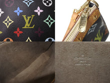 Load image into Gallery viewer, LOUIS VUITTON ルイヴィトン ポシェット アクセソワール アクセサリーポーチ M92648 モノグラムマルチ 村上隆 ブラック 美品 中古 4c073577