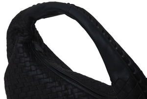 BOTTEGA VENETA ボッテガヴェネタ イントレチャート ホーボー ショルダーバッグ B00428421D レザー ネイビー 美品 中古 4c073580