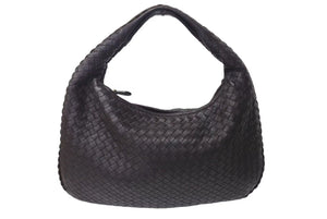 BOTTEGA VENETA ボッテガヴェネタ イントレチャート ホーボー ワンショルダーバッグ レザー ブラウン ゴールド金具 115653 美品 中古 4c073581