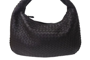 BOTTEGA VENETA ボッテガヴェネタ イントレチャート ホーボー ワンショルダーバッグ レザー ブラウン ゴールド金具 115653 美品 中古 4c073581