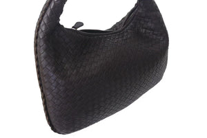 BOTTEGA VENETA ボッテガヴェネタ イントレチャート ホーボー ワンショルダーバッグ レザー ブラウン ゴールド金具 115653 美品 中古 4c073581