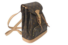 Load image into Gallery viewer, 極美品 LOUIS VUITTON ルイヴィトン モンスリMM バックパック リュック M51136 PVC レザー ブラウン ゴールド金具 中古 4c073585