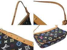 Load image into Gallery viewer, LOUIS VUITTON ルイヴィトン ポシェット アクセソワール アクセサリーポーチ M92648 モノグラムマルチ 村上隆 ブラック 美品 中古 4c073592