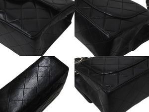 極美品 CHANEL シャネル 新型 ミニマトラッセ ブラック 黒 シルバーラムスキン ショルダーバッグ 17cm 6番台 中古 4c073594