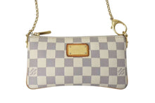 Load image into Gallery viewer, LOUIS VUITTON ルイヴィトン ポーチ チェーン ワンショルダー N60027 ポシェットミラMM ダミエアズール ベージュ 美品 中古 4c073597