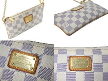 Load image into Gallery viewer, LOUIS VUITTON ルイヴィトン ポーチ チェーン ワンショルダー N60027 ポシェットミラMM ダミエアズール ベージュ 美品 中古 4c073597