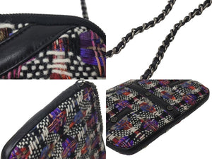 CHANEL シャネル ツイード ガール ココボタン チェーン ショルダーバッグ マルチカラー 23番台 ココマーク ロゴ 美品 中古 4c073598