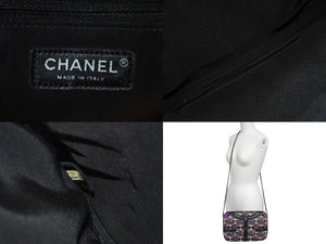 CHANEL シャネル ツイード ガール ココボタン チェーン ショルダーバッグ マルチカラー 23番台 ココマーク ロゴ 美品 中古 4c073598