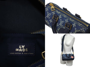 極美品 LOUIS VUITTON ルイヴィトン × NIGO コラボ キーポルXS ハンドバッグ ストラップ付 M81011 モノグラム ドリップ 中古 4c073599