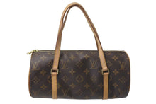 画像をギャラリービューアに読み込む, LOUIS VUITTON ルイヴィトン パピヨンPM 26 筒形 ハンドバック ブラウン モノグラム M51366 美品 中古 4c073603
