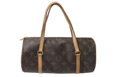 LOUIS VUITTON ルイヴィトン パピヨンPM 26 筒形 ハンドバック ブラウン モノグラム M51366 美品 中古 4c073603
