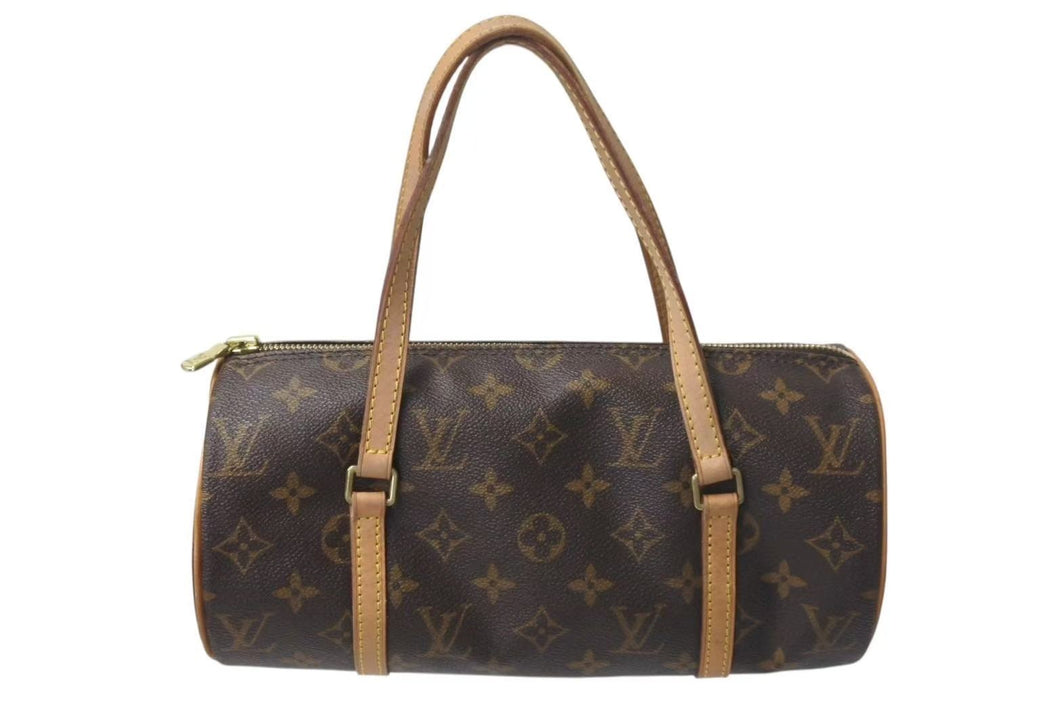 LOUIS VUITTON ルイヴィトン パピヨンPM 26 筒形 ハンドバック ブラウン モノグラム M51366 美品 中古 4c073603
