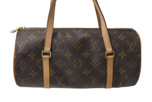 LOUIS VUITTON ルイヴィトン パピヨンPM 26 筒形 ハンドバック ブラウン モノグラム M51366 美品 中古 4c073603