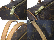 画像をギャラリービューアに読み込む, LOUIS VUITTON ルイヴィトン パピヨンPM 26 筒形 ハンドバック ブラウン モノグラム M51366 美品 中古 4c073603