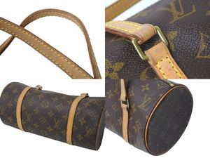 LOUIS VUITTON ルイヴィトン パピヨンPM 26 筒形 ハンドバック ブラウン モノグラム M51366 美品 中古 4c073603
