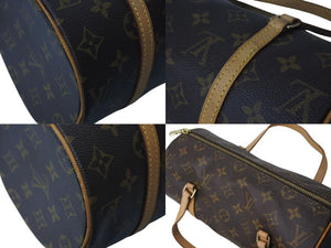 LOUIS VUITTON ルイヴィトン パピヨンPM 26 筒形 ハンドバック ブラウン モノグラム M51366 美品 中古 4c073603