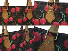 Load image into Gallery viewer, LOUIS VUITTON ルイヴィトン モノグラム チェリー サックプラ トートバッグ ブラウン M95010 村上隆 2005年春夏 美品 中古 4c073606