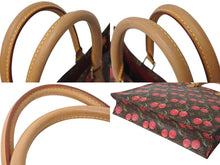 Load image into Gallery viewer, LOUIS VUITTON ルイヴィトン モノグラム チェリー サックプラ トートバッグ ブラウン M95010 村上隆 2005年春夏 美品 中古 4c073606