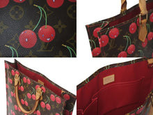 Load image into Gallery viewer, LOUIS VUITTON ルイヴィトン モノグラム チェリー サックプラ トートバッグ ブラウン M95010 村上隆 2005年春夏 美品 中古 4c073606
