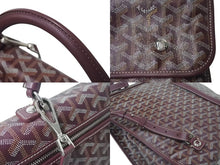 Load image into Gallery viewer, 極美品 GOYARD ゴヤール サンレジェ バックパック ゴヤールディンキャンバス シュヴロッシュカーフスキン バーガンディ シルバー金具 STLEGEMMLTY33CG33P SUT120190 中古 4c073607