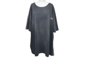 KAPITAL KOUNTRY キャピタル カントリー ボーン プリント 天竺 ビッグTシャツ 2TONE グレー パープル サイズF 美品 中古 4c073608 