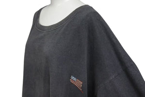 KAPITAL KOUNTRY キャピタル カントリー ボーン プリント 天竺 ビッグTシャツ 2TONE グレー パープル サイズF 美品 中古 4c073608 
