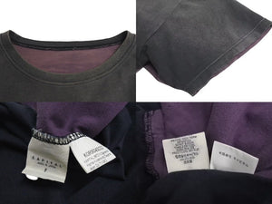 KAPITAL KOUNTRY キャピタル カントリー ボーン プリント 天竺 ビッグTシャツ 2TONE グレー パープル サイズF 美品 中古 4c073608 