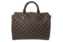 Load image into Gallery viewer, 新品同様 LOUIS VUITTON ルイヴィトン スピーディ30 ハンドバッグ ダミエキャンバス N41531 ゴールド金具 ブラウン 中古 4c073613